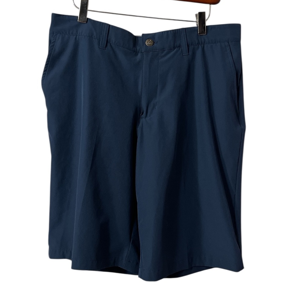 Adidas Blue Flat Front Shorts Tailored Fit Men’s Size 34